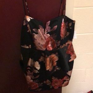 Black floral peplum dress from Charlotte Russe